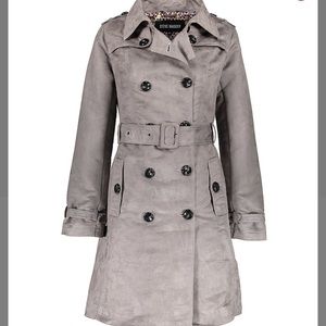 NWT Steve Madden Women’s Faux Suede Double Breasted Trench Coat
